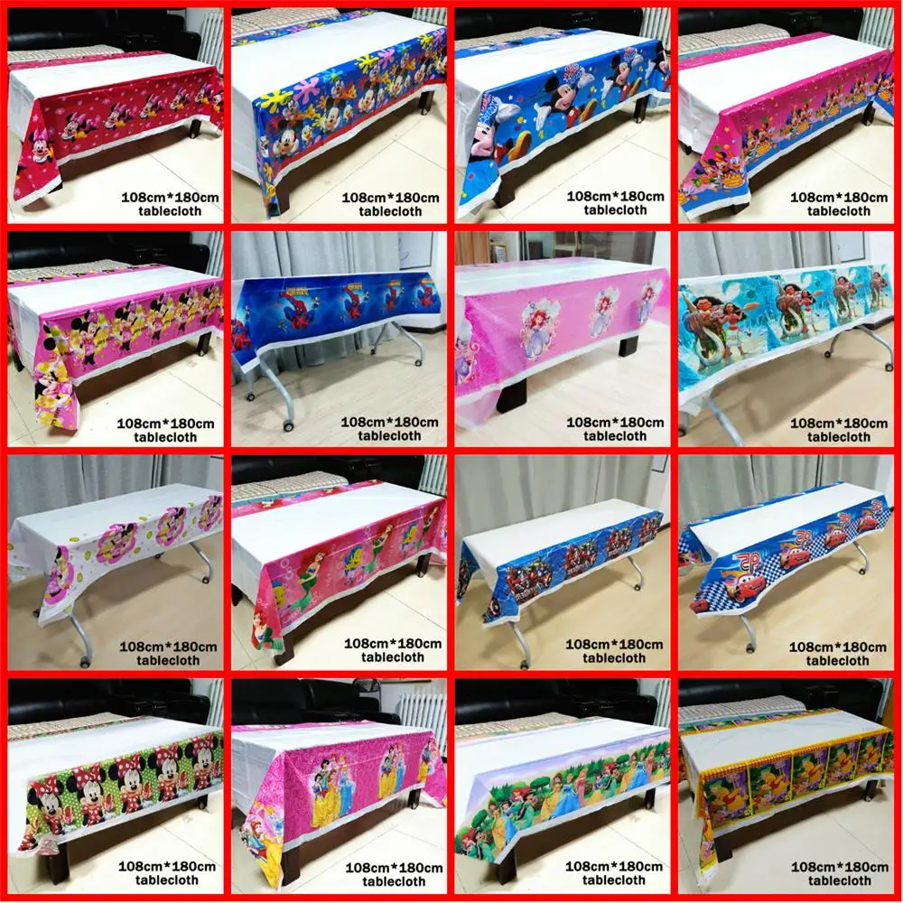 Накрывало на стол одноразовое Spiderman Avenger Mickey Princess Kid Boy Birthday Party Supplies оптом.