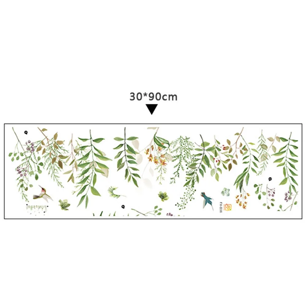 

Green Leaves Flower Wall Sticker Home Decoration Flowers Reflection Home Decoration Art Wall Stickers Garden Wedding Decor