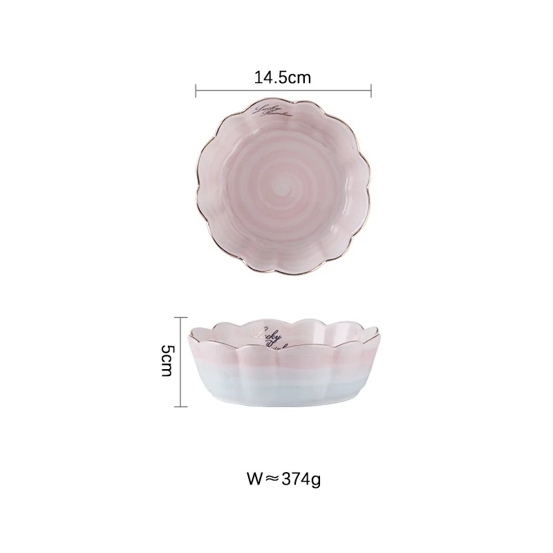 Креативная керамическая десертная тарелка для фруктов салата завтрака Детские