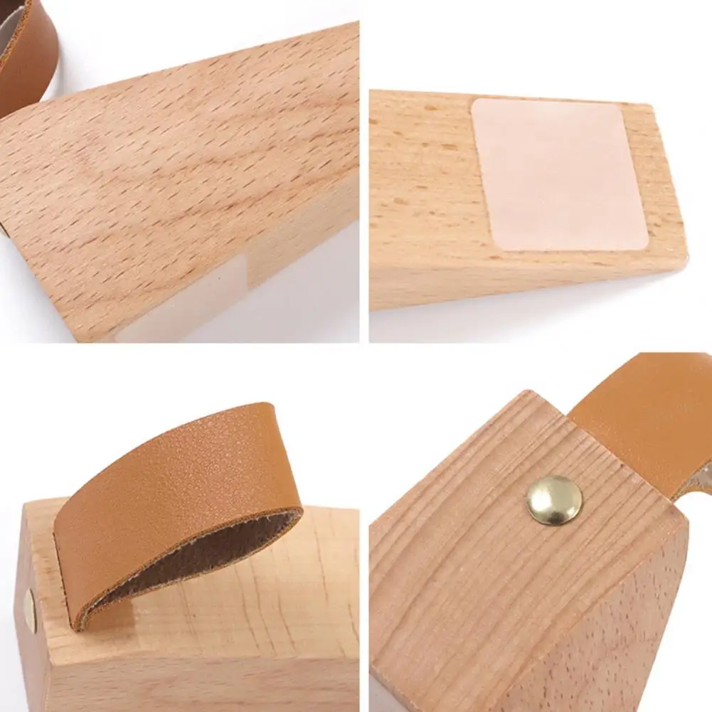 

Wooden Heighten Door Stopper Home Baby Fingers Protector Jammer Block Blocker