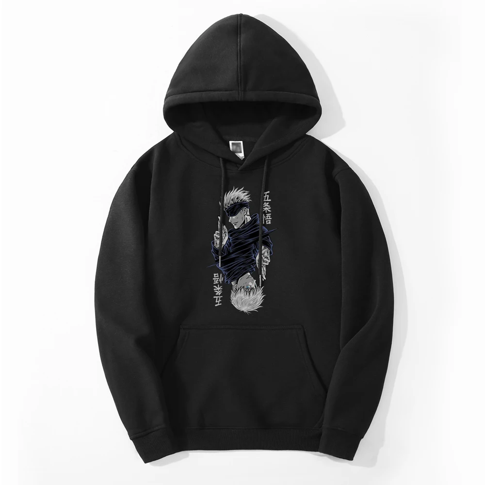

Jujutsu Kaisen Gojo Satoru Yuji Japan Anime 2021 Autumn Men Fashion Thick Hoodies Sweatshirt Fashion Thick Harajuku Streetwear
