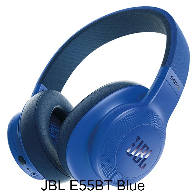 JBL E55BT Blue Оригинальные JBL E55BT беспроводные Bluetooth наушники портативные складные наушники супер бас наушники AUX в HiFi Спортивная гарнитура с микрофоном - Цвет: JBL E55BT Blue