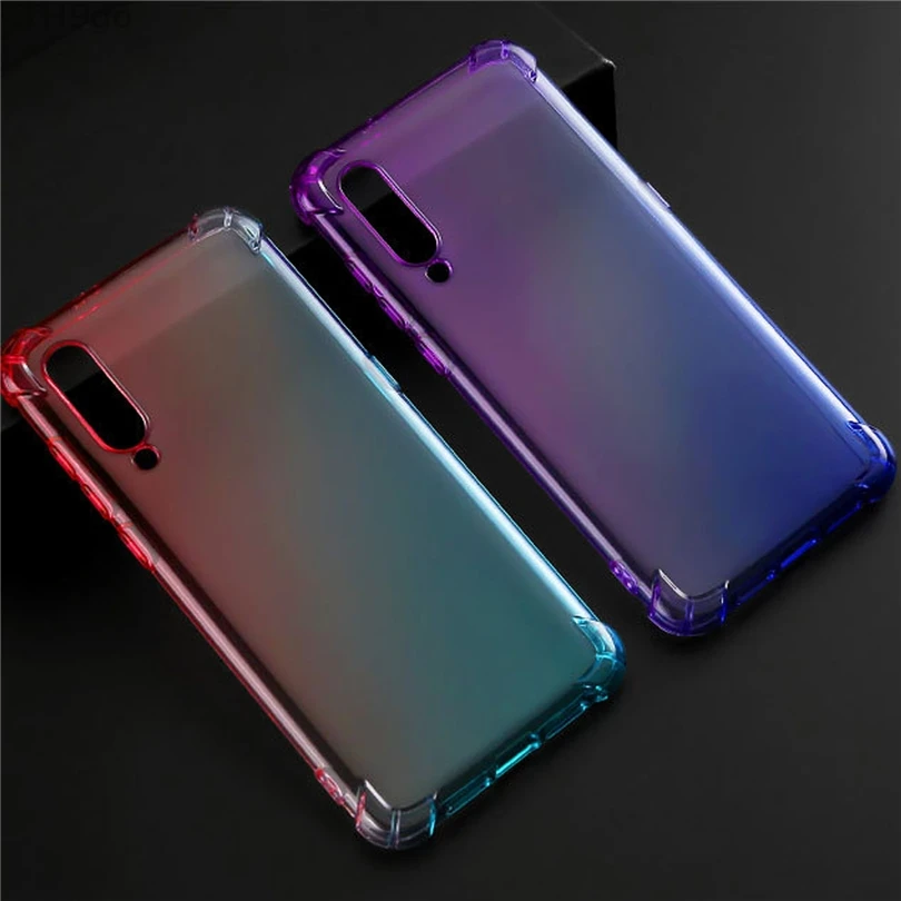 Прозрачный градиентный чехол для Xiaomi Redmi Go 9 SE 8 Lite Note 7 6 Pro Ударопрочный Мягкий из