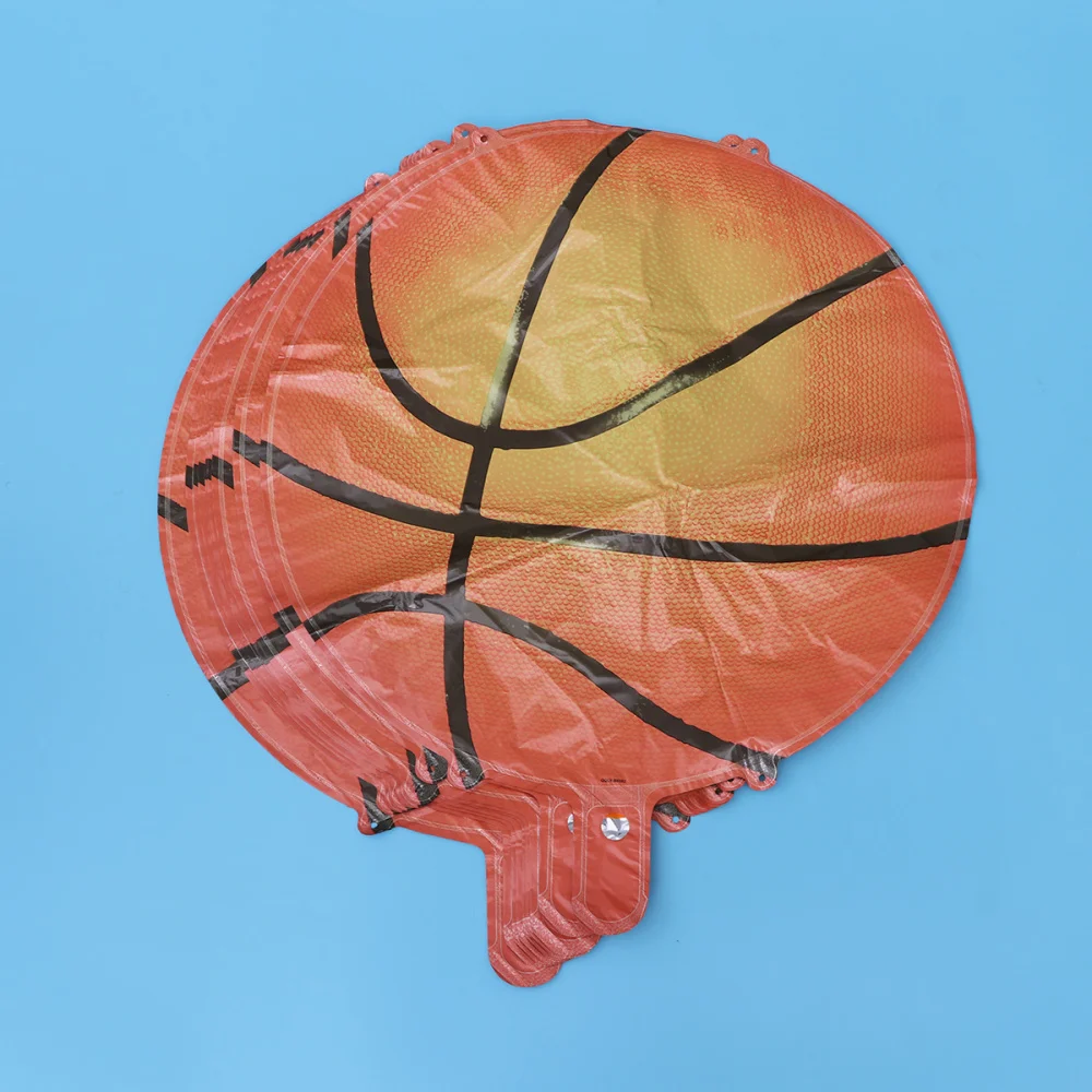 

10pcs 18inch Basketball Balloons Aluminum Foil Balloon Party Supplies for Birthday World Game Sports Party Decoration