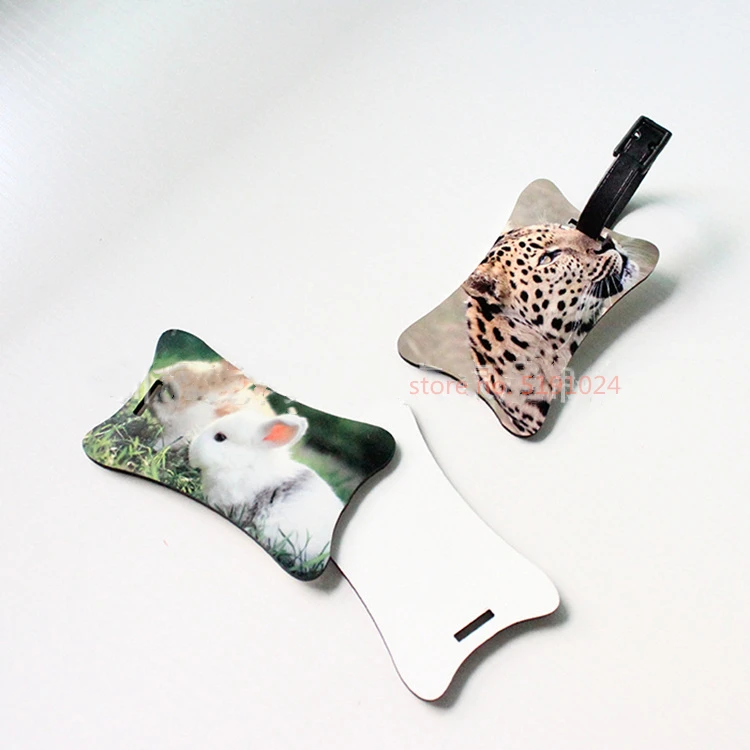 20 шт./лот сублимационные ДВП деревянные бирки для багажа с дырочным отверстием