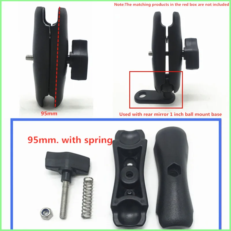 Шаровое Крепление 65 мм или 95 1 дюйм двойной кронштейн для Gopro держатель Руля