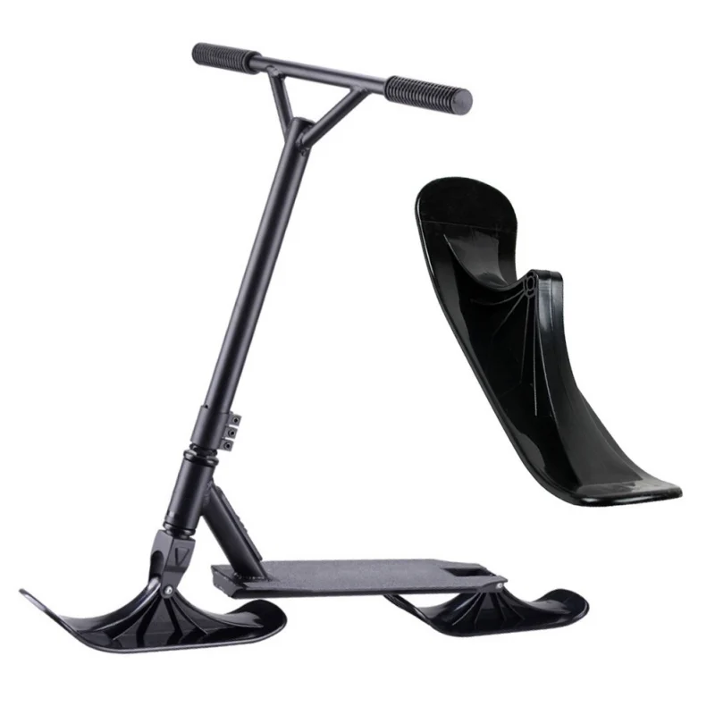 Детские лыжные сани двойного назначения лыжный скутер два в одном двухколесный