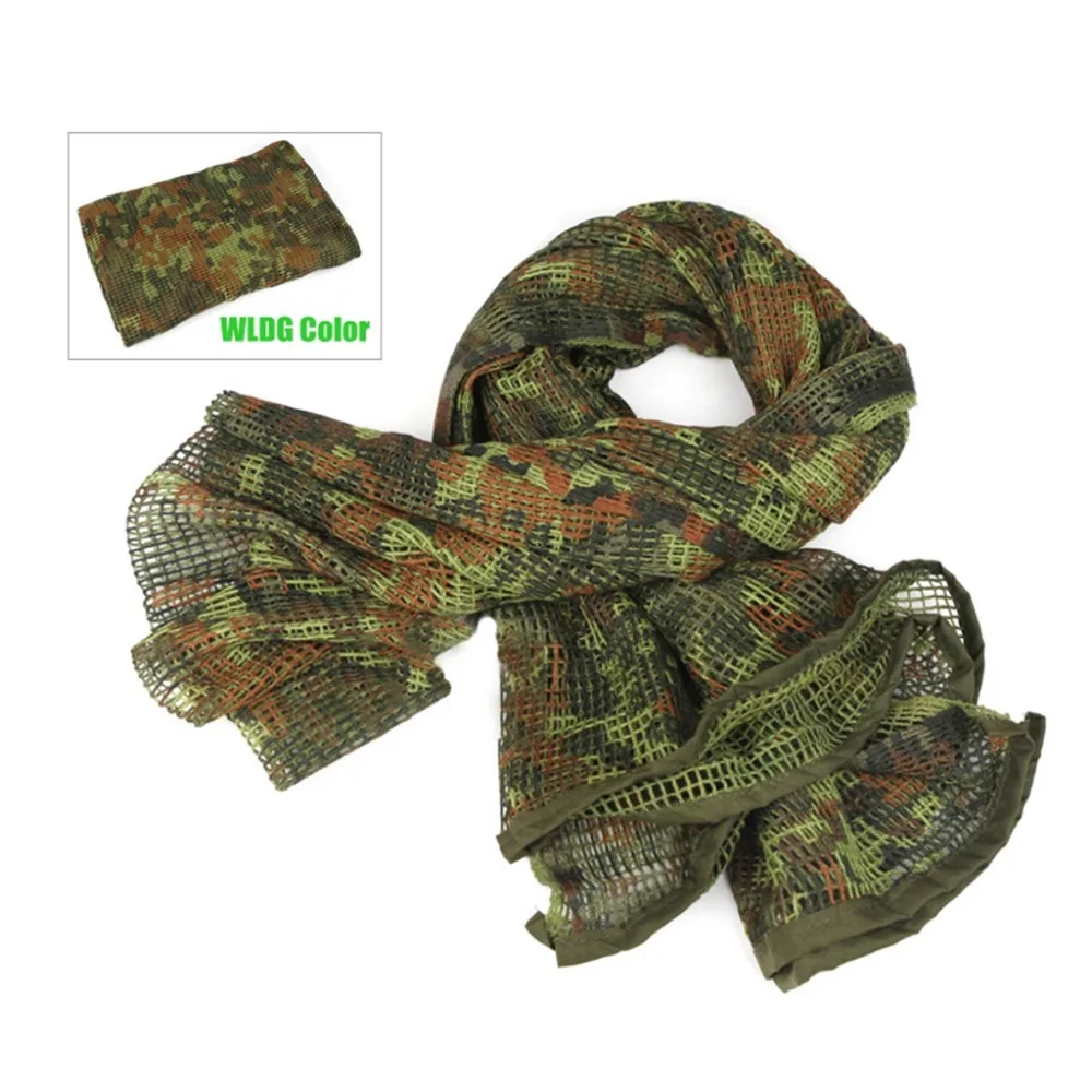 

Multifunction Tactical Woodland Camo Scarf Military Desert Mesh Scarf Breathable Shemagh Head Wrap for Outdoor Camping Hunting