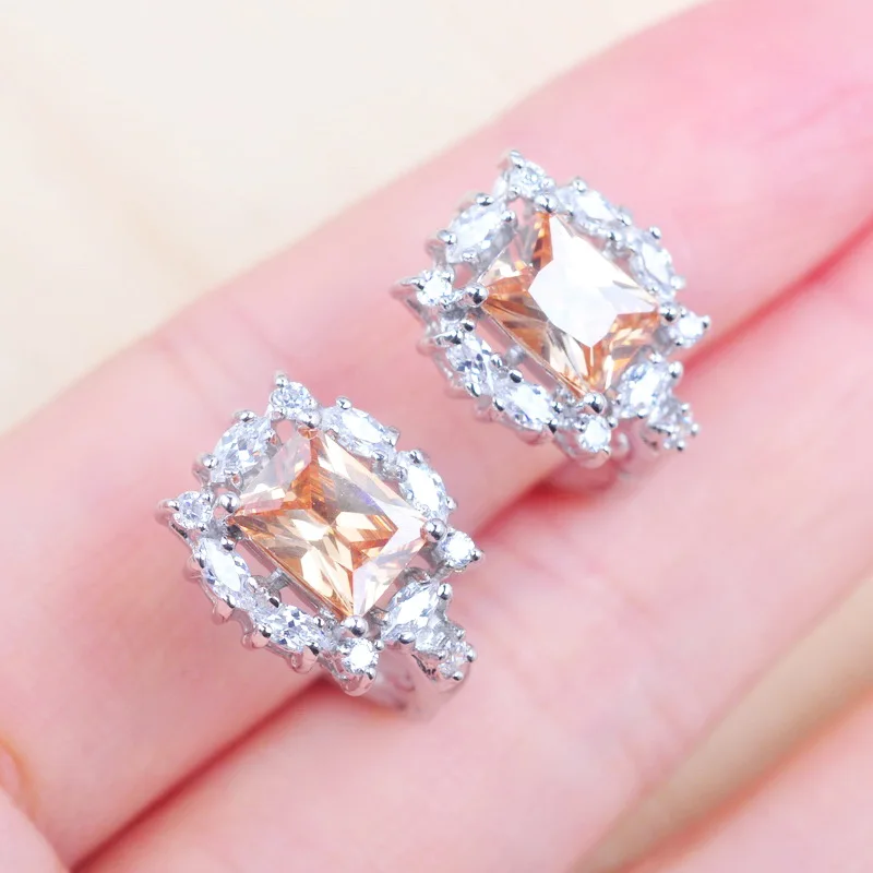 Хит продаж модный зеленый камень кубического циркония для Для женщин с