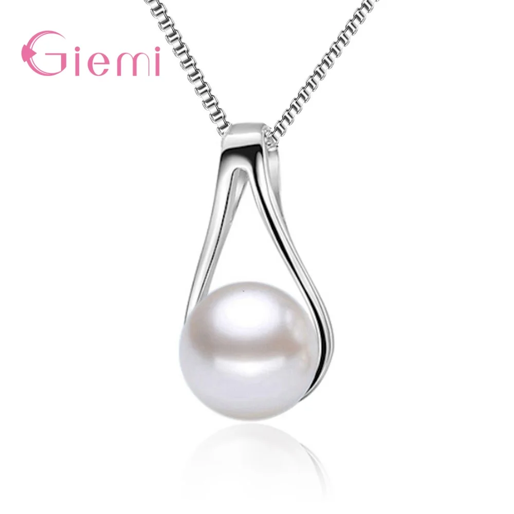 Ожерелье с подвеской из стерлингового серебра 925 пробы модный стиль простой