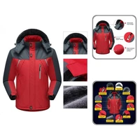 padded practical skin friendly outdoor jacket windproof outdoor down coat contrast colors for climbing