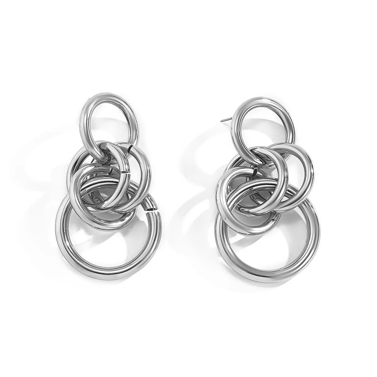 

Punk fashion metal ladies drop earrings geometric hollow round pendant earrings for girls round earrings jewelry gifts 2021