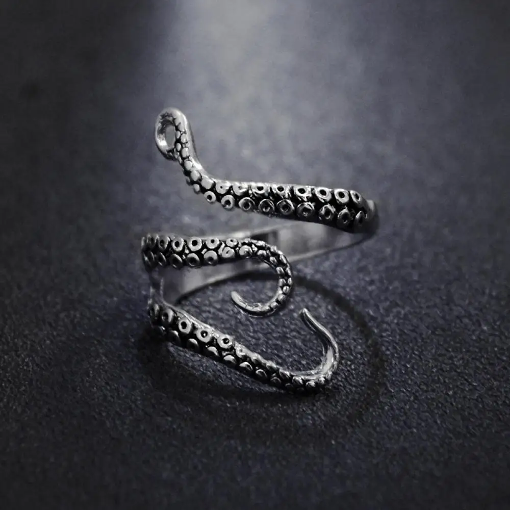 

Fashion Simple Octopus Octopus Pattern Ring Personality Men and Women Casual Geometric Party Animal Ring Jewelry