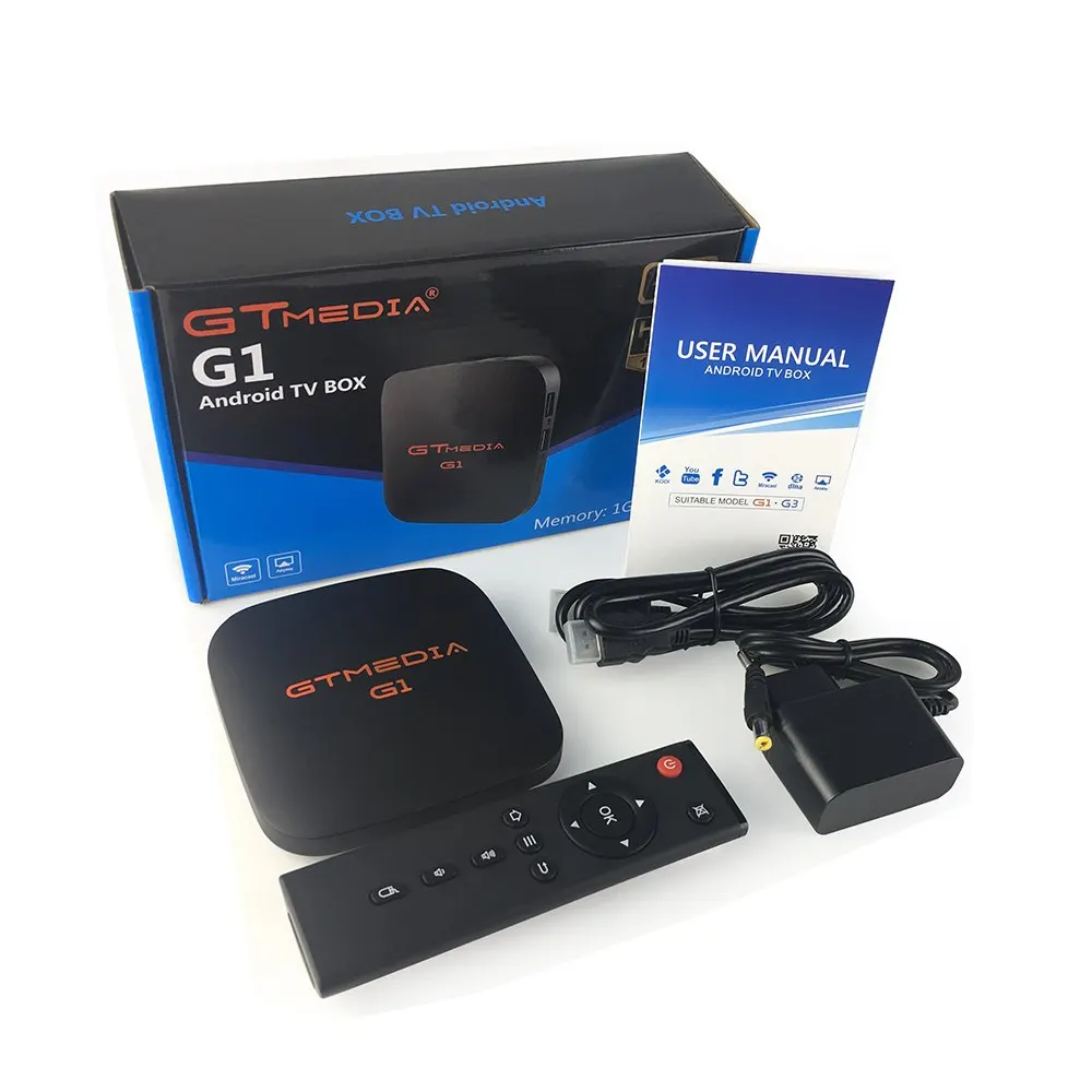 GTMEDIA G1 Android 7.1.2 Smart tv BOX 1G DDR3 8G EMMC rom телеприставка 4K 3D H.265 Wifi Сеть IP tv M3U ACM receptor f rom Бразилия