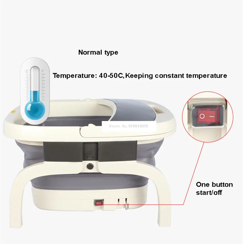 

Automatic Electric Foot Spa Bath Rolling Vibration Heat Electric Oxygen Bubble Foot Massager For Relieve Pressure Relaxation