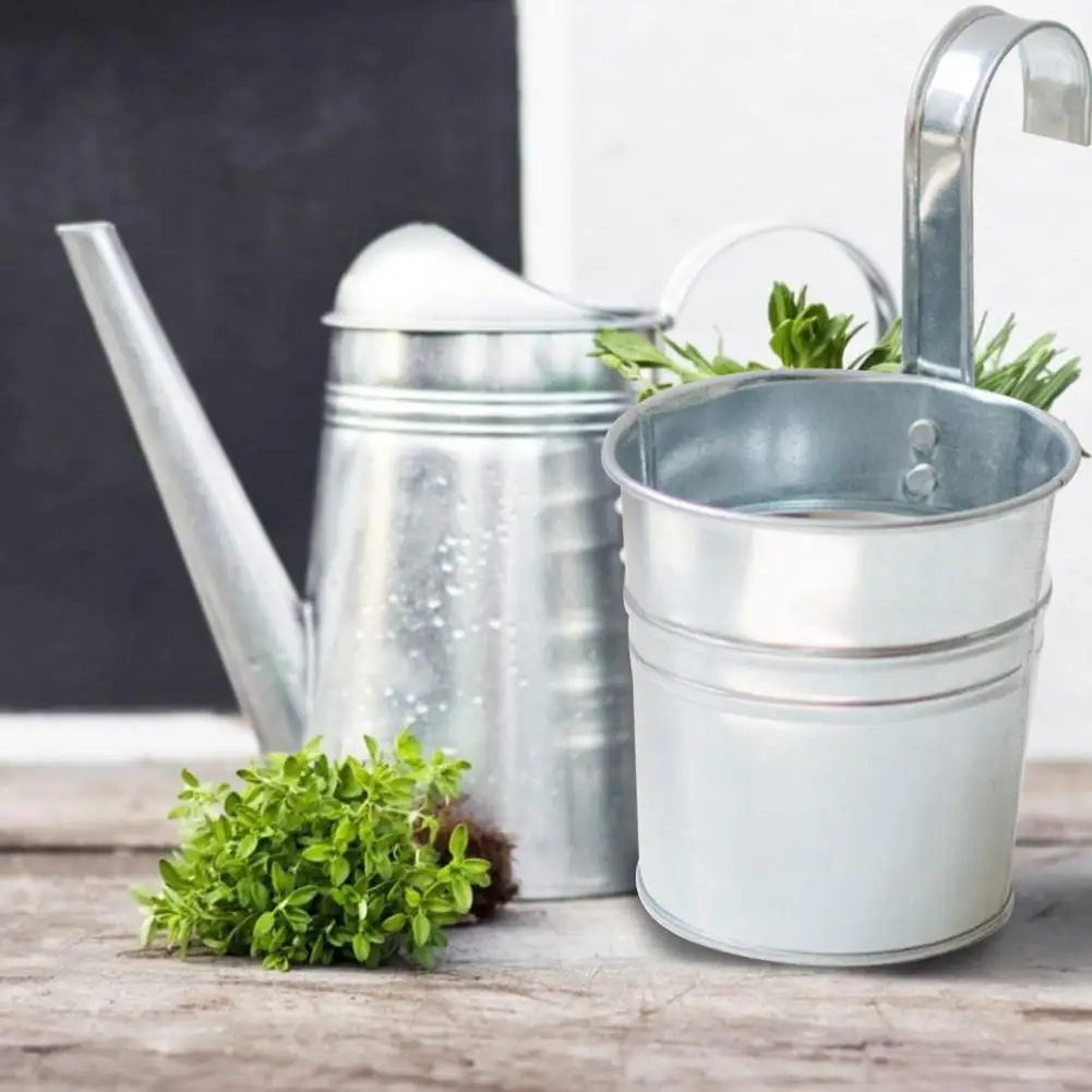 pcs New Flower Hanging Pot Hook Wall Removable Candy Iron Bucket Tin Garden Balcony Succulent Basket realistic | Дом и сад