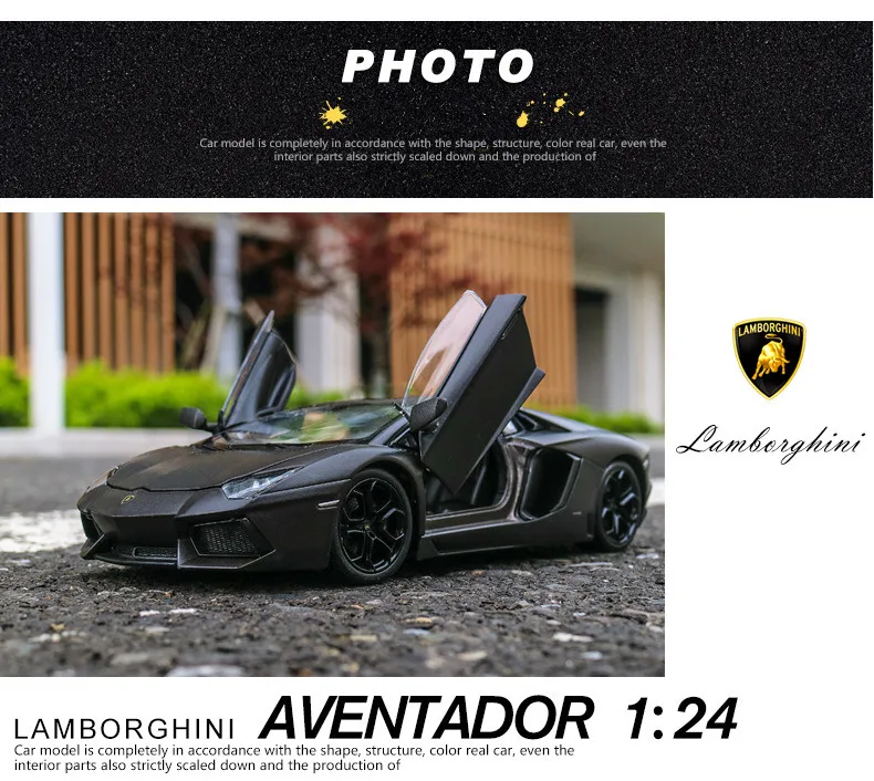 welly 1:24 Lamborghini LP700 car alloy car model simulation car decoration collection gift toy Die casting model boy toy