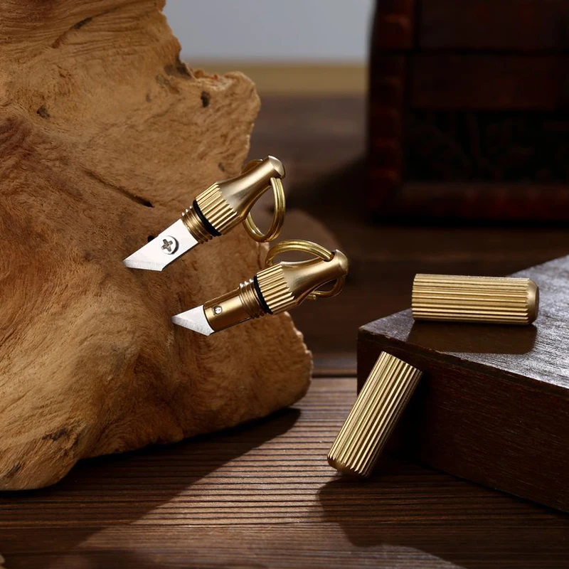 1 шт. мини нож латунная капсула многофункциональные инструменты для