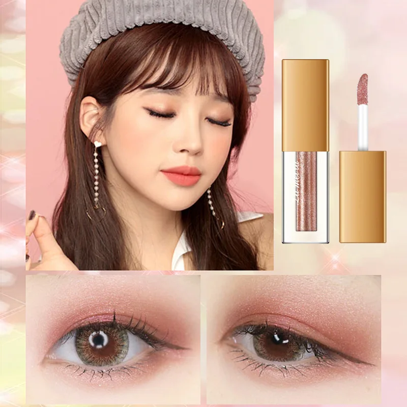 Женская косметика блеск Тени для век Палитра жидкий мини пигмент один