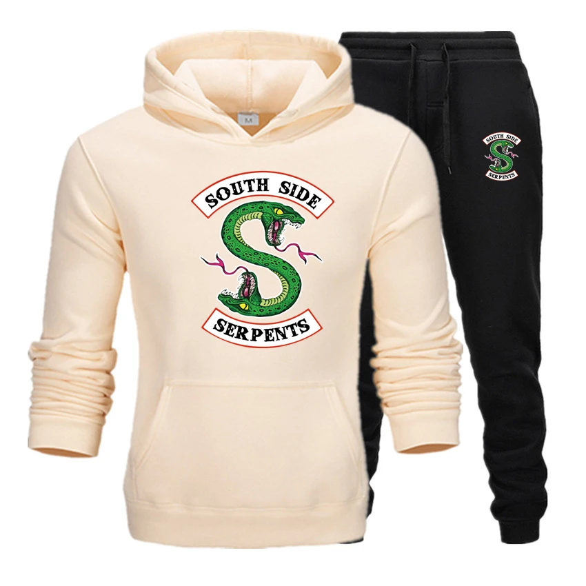 Ривердейл новый мужской костюм толстовка + брюки плюс размер южная сторона змеи