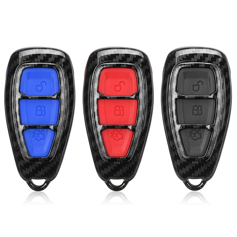 

Carbon Fiber Remote Control Car Keychain Key Cover Case holder For Ford Focus MK3 MK4 Kuga Escape Ecosport New Fiesta