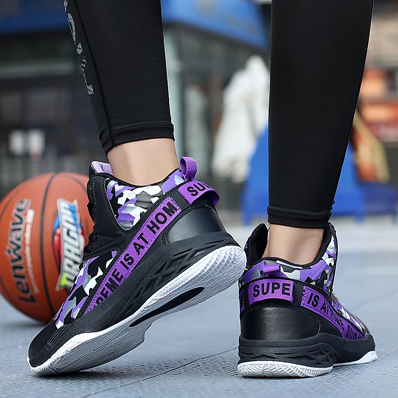 

High Top Men Basketball Shoes Professional Sneakers Damping Comfortable Men Antiskid Sport Athletic Shoes Training Ball Shoes