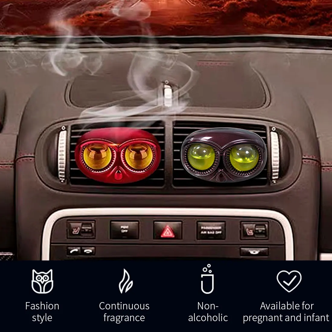 

Car Decoration Creative Owl Aromatherapy Factory Price Owl Car Perfume Perfume Clip Automatic Exhaust Air Freshener Aromatherapy