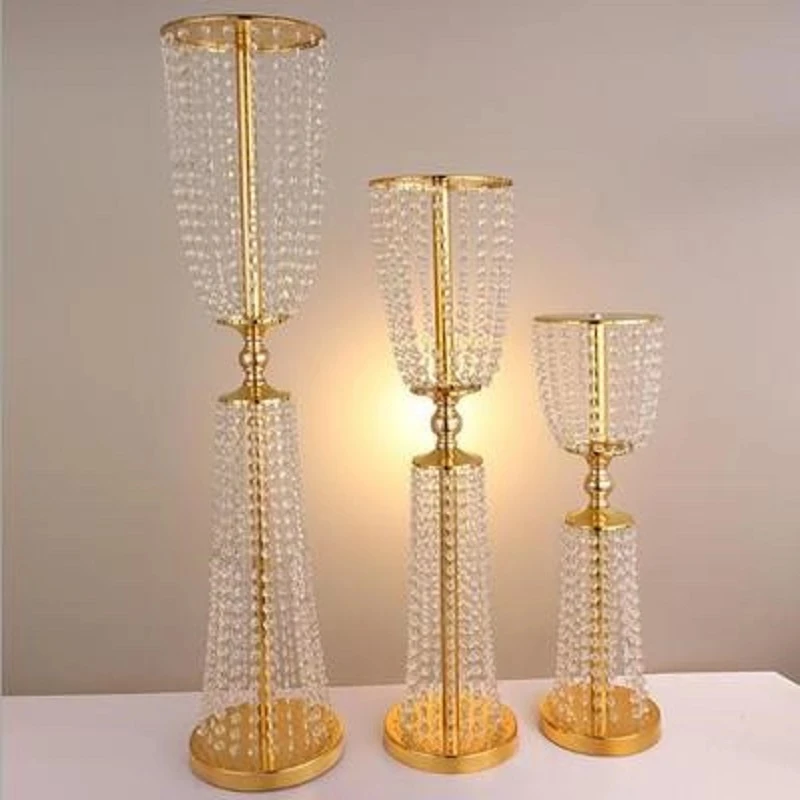 

20Pcs acrylic Imitation crystal wedding centerpiece lead road event wedding decoration / party decoration event candlestick