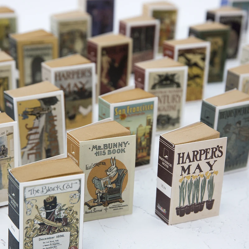 

Yoofun 122 Sheets Mini Memo Pad Innovative Matchbox Retro Notes Tearable Pocket Notepads Cute Note Paper Office School Supplies