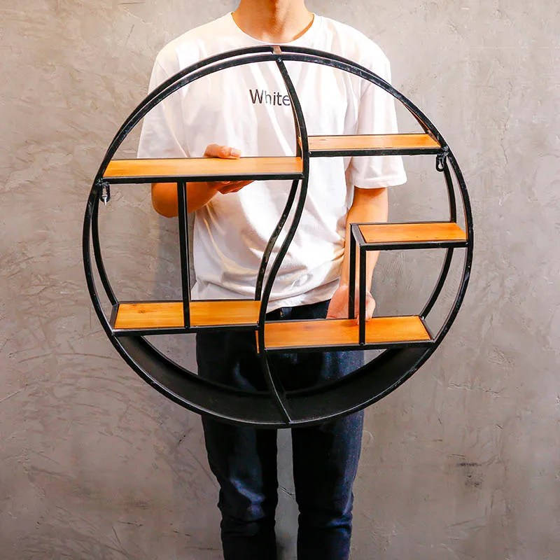 

WALL HANGING OVERHEAD RACK IRON SHELF RETRO INDUSTRIAL GLOVE BOX LIVING ROOM DECORATIVE SHELF FRAME CAFE WALL ART DECORATIONS