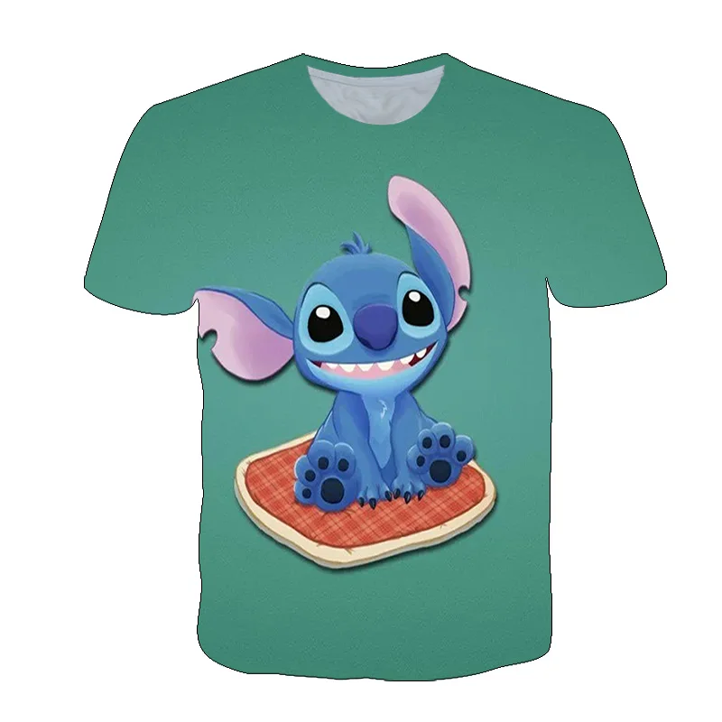 Camiseta infantil divertida e informal con cuello redondo para ni&ntilde;os y ni&ntilde;as, 3D camiseta infantil con estampado de dibujos animados, Top transpirable-2