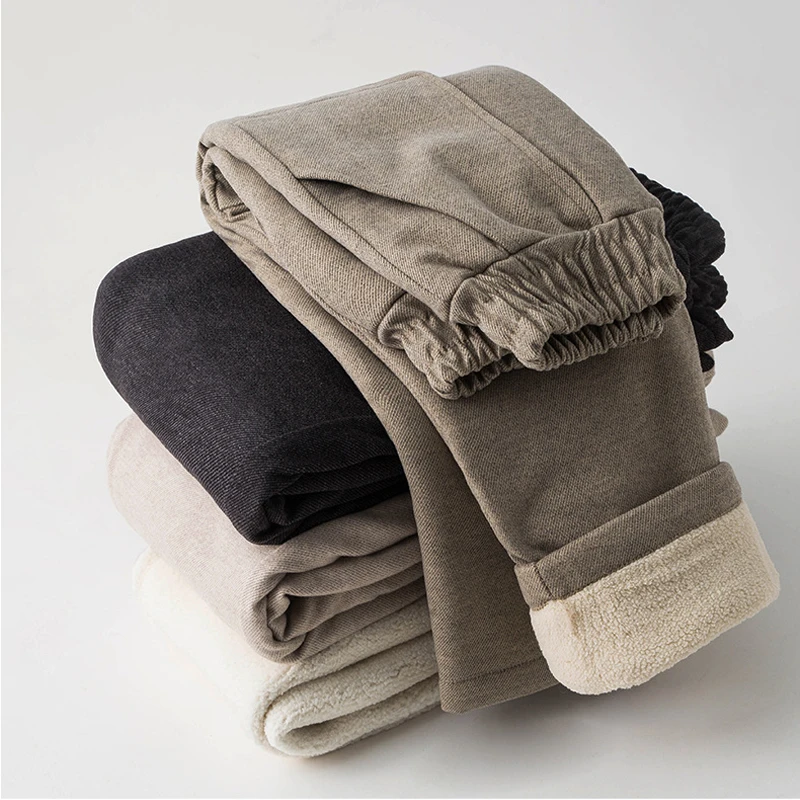 2020 Детские кашемировые брюки из ягненка Плотная Теплая Флисовая детская зимняя