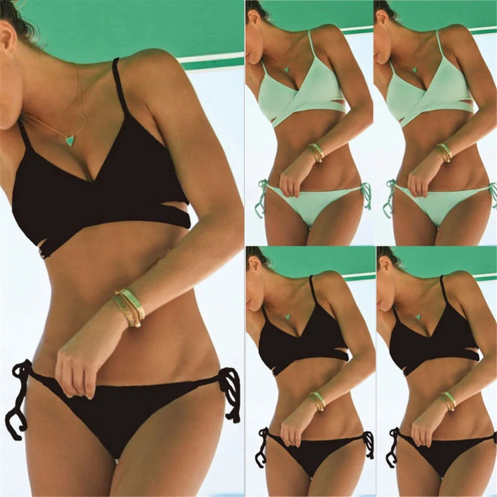 

Bikinis Women Push-Up Padded Bra Beach Bikini Set Swimsuit Swimwear Women Bikini Bandage Woman Swimsuit