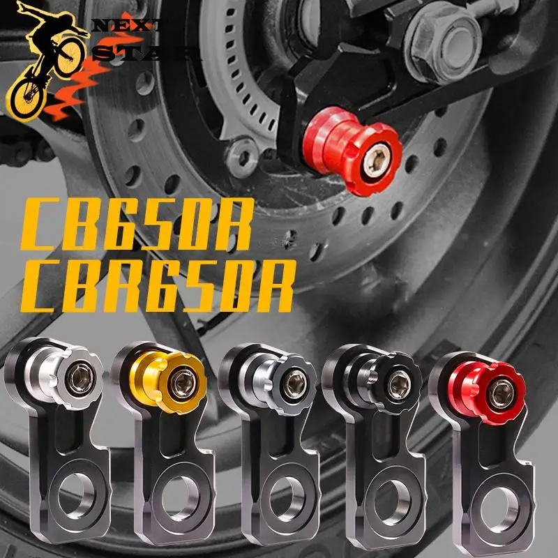 

CNC Machined Spools Chain Adjustment Bracket Screws Block Swing Arm Sliders For Honda CB 650R CB650R CBR650R 2019-2020 2019