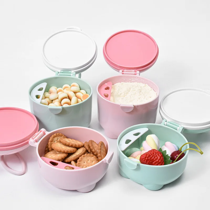 Caja de almacenamiento port&aacute;til para leche en polvo de beb&eacute;, contenedor de alimentos para cereales, leche en polvo para beb&eacute;s, aperitivos-5