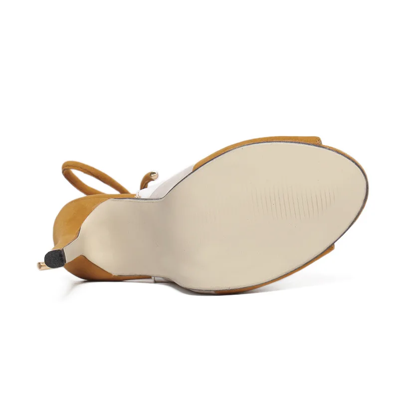 2022 New Trend Women's Shoes Pumps Heeled Shoes High-heeled Rainbow Color Mixed With Fish Mouth Sandals Colors Pumps Size 40