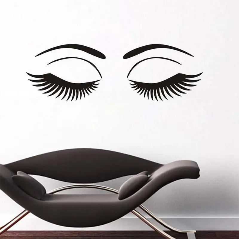 Красивые ресницы художественные настенные наклейки ПВХ наклейка съемные обои