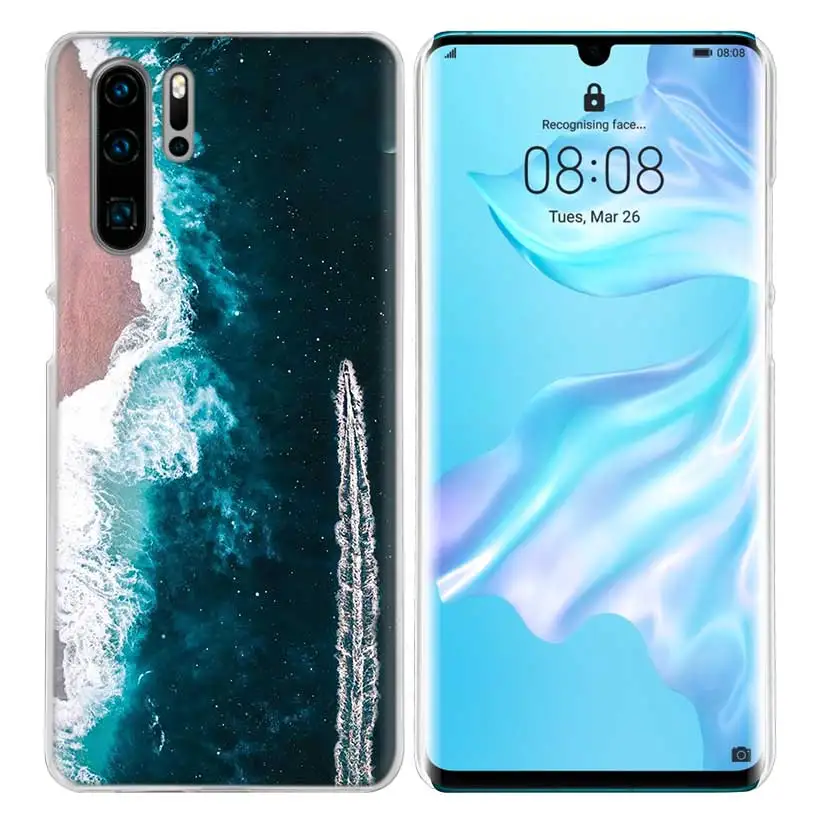 04 Жесткий чехол для huawei P30 P20 P10 mate 30 20 10 Nova 5 5i Pro Lite P Smart Z Plus волны океана воды света рефракцио - Цвет: 04