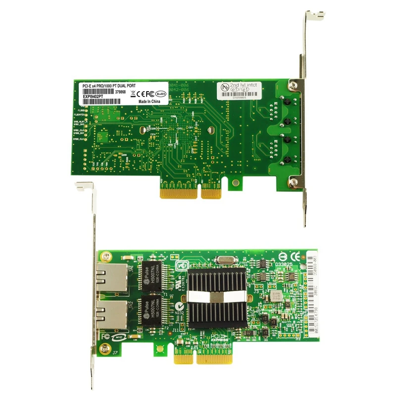 Сетевая карта для сервера с двойным портом емкостью 10BT/100Btx/1000Bt PT PRO/1000 Gigabit