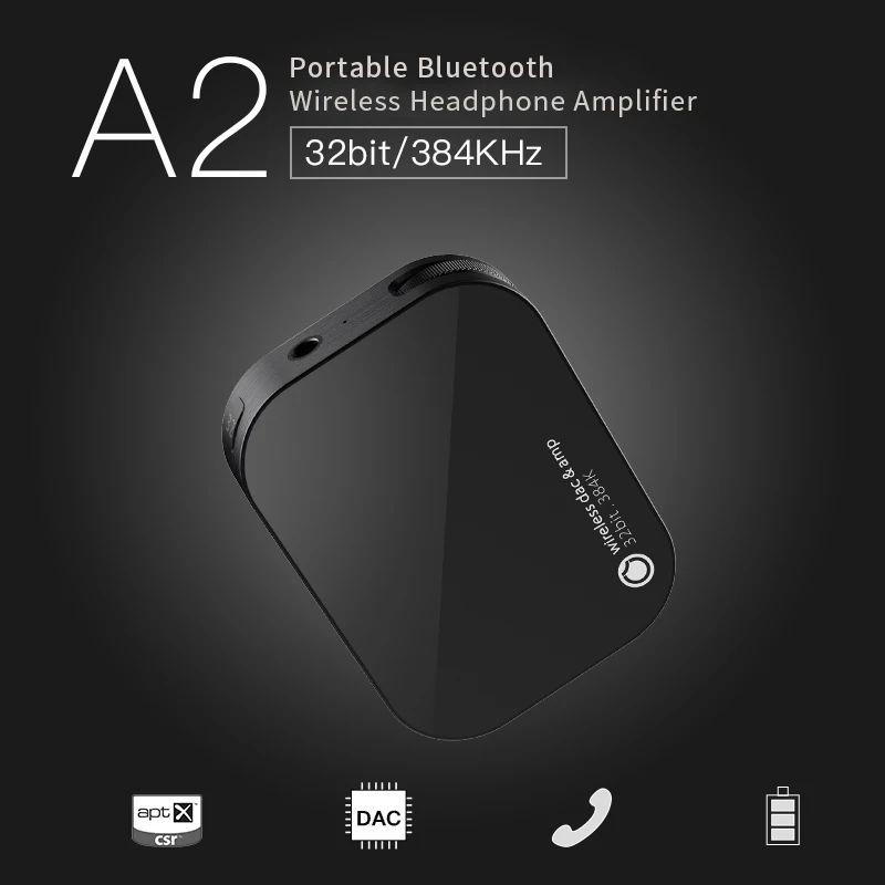 GGMM A2 HiFi цифровой аудио усилитель DAC Bluetooth для наушников 32 бит/384 кГц беспроводные