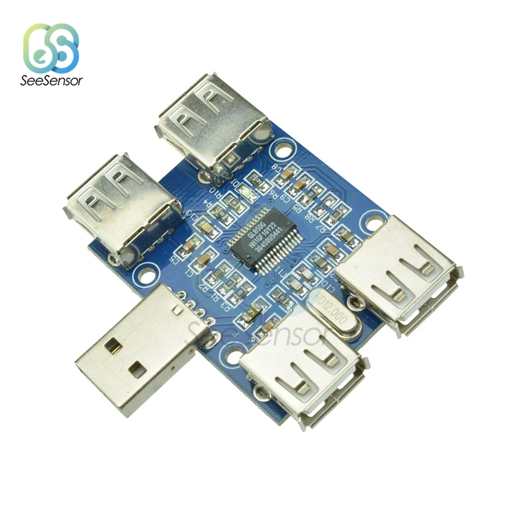 DC 5V usb-хаб контроллер USB2.0 HUB концентратор 4-муфтовый стыковочный USB плата