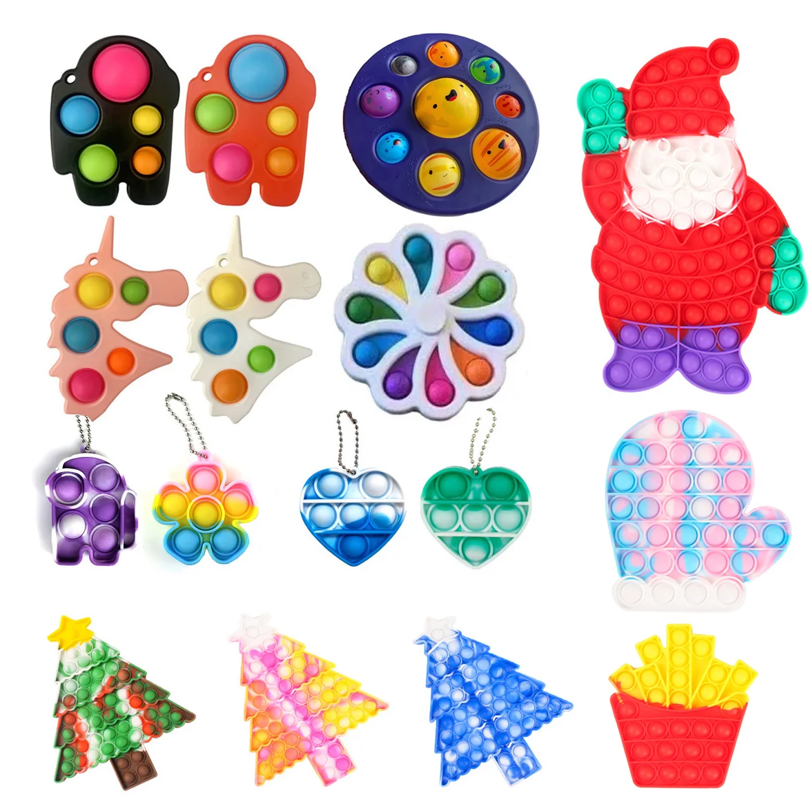 СИМПЛ диммер Непоседа игрушки пуш-ап пузырь Kawaii Плюшевые брелок для детей и