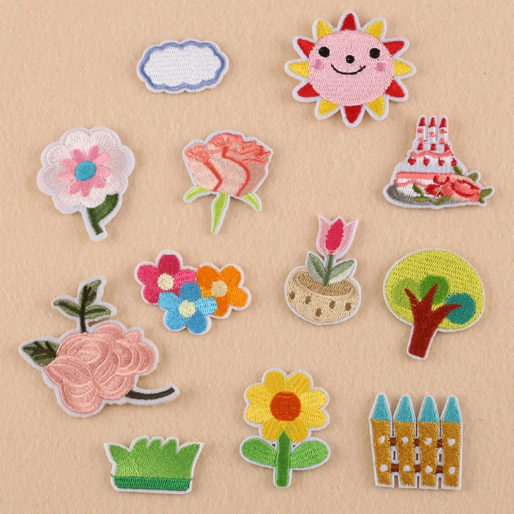 

Customizable Wholesale Cartoon Patch Cap Bag Accessories Children's Clothing Accessories Embroidered Cloth Stickers