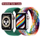 Плетеный браслет Pride Solo для Apple Watch Se, эластичный ремешок 44 мм 40 мм, браслеты для смарт-часов серии 65432, 42 мм, 38 мм