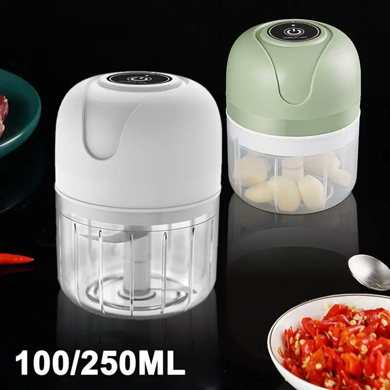 250ml Mini USB Wireless Electric Garlic Masher Press Mincer Vegetable Chili Meat Grinder Food Chopper Kitchen Tools