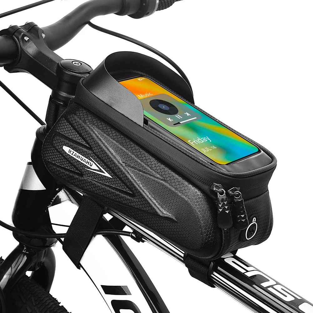 

Водонепроницаемая велосипедная сумка, Жесткий Чехол из ЭВА для телефона с защитой от дождя и влаги для сенсорных экранов горного и дорожног...