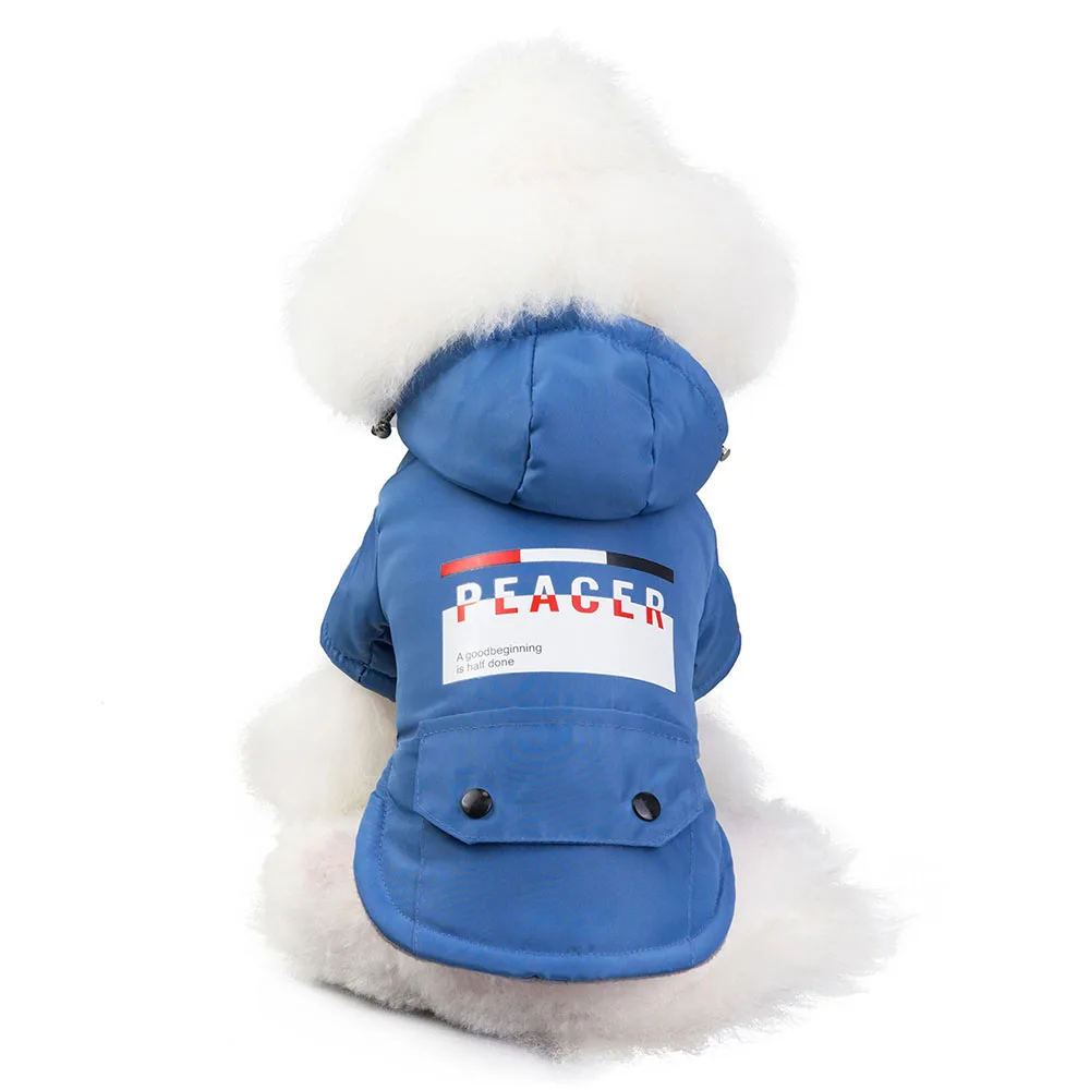 Winter Dogs Clothes Down Jacket French Bulldog Dog Coat Pet Costume Warm Outwear Clothing for Small Cats Puppy | Дом и сад