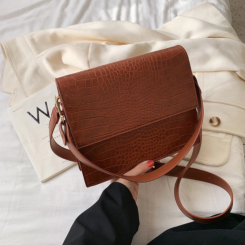 Bolsos Mujer винтажная сумка через плечо из кожи аллигатора для женщин роскошные сумки женские сумки дизайнерские женские сумки через плечо с цепочкой