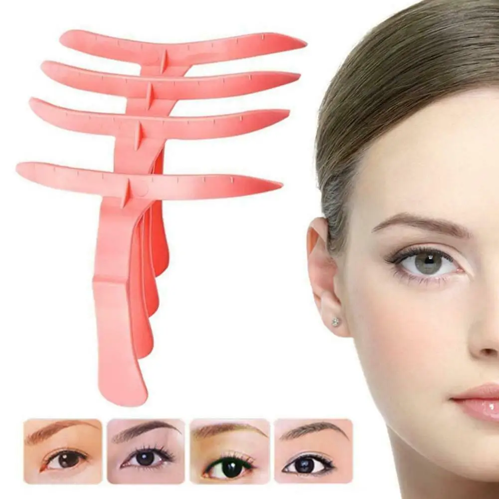 4 шт./компл. пластиковая микроблейдинг линейка для бровей измерительные