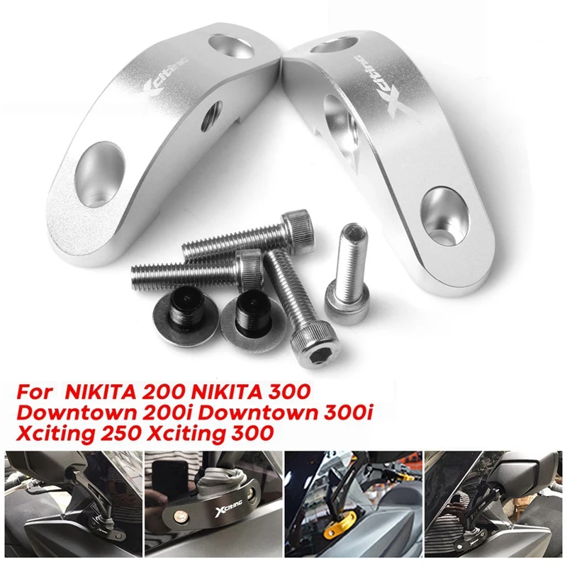 

Motorcycle Mirror Riser Extenders Spacers Extension Adapter for KYMCO Nikita 200 300 Xciting 250 300 Xciting250